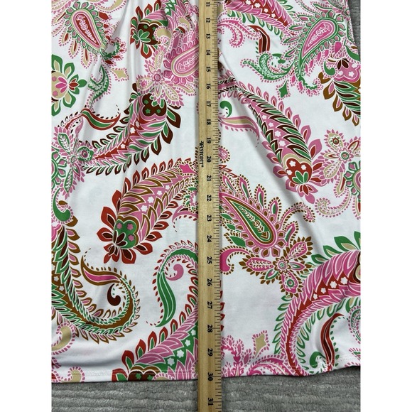 Star Vixen Top Womens 3X‎ Multicolor Paisley Shortsleeve Pleated Casual - Picture 5 of 9